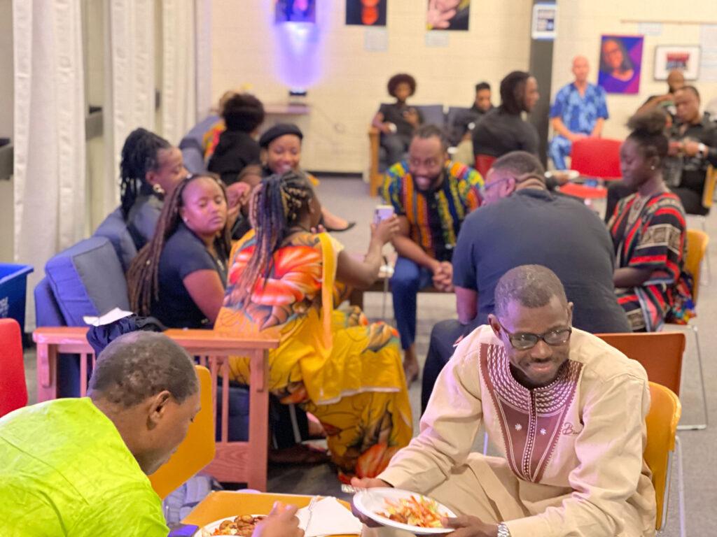 International students gather for a meal. It’s these types of social connections that support students, especially those that come from cultures that value community over the individual.