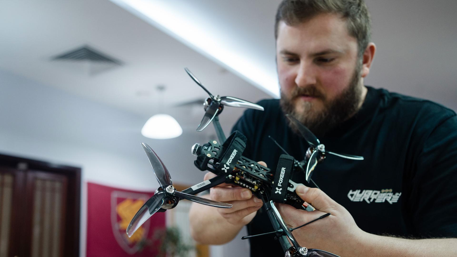 Bohdan Danyliv is the drone project coordinator with the Prytula Foundation, a Kyiv-based non-profit that helps provide equipment for the Ukrainian military.