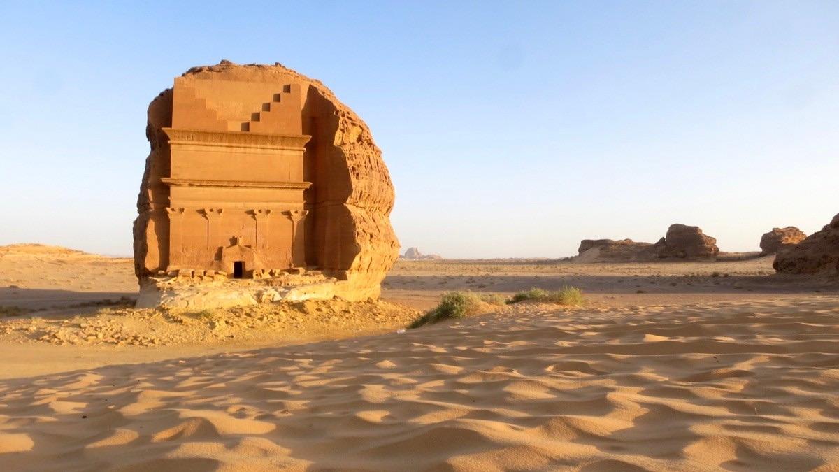 Structures built by the Nabateans more than two millennia ago, like this remnant at Mada’in Salih, Saudi Arabia, rival those of ancient Rome and Greece.