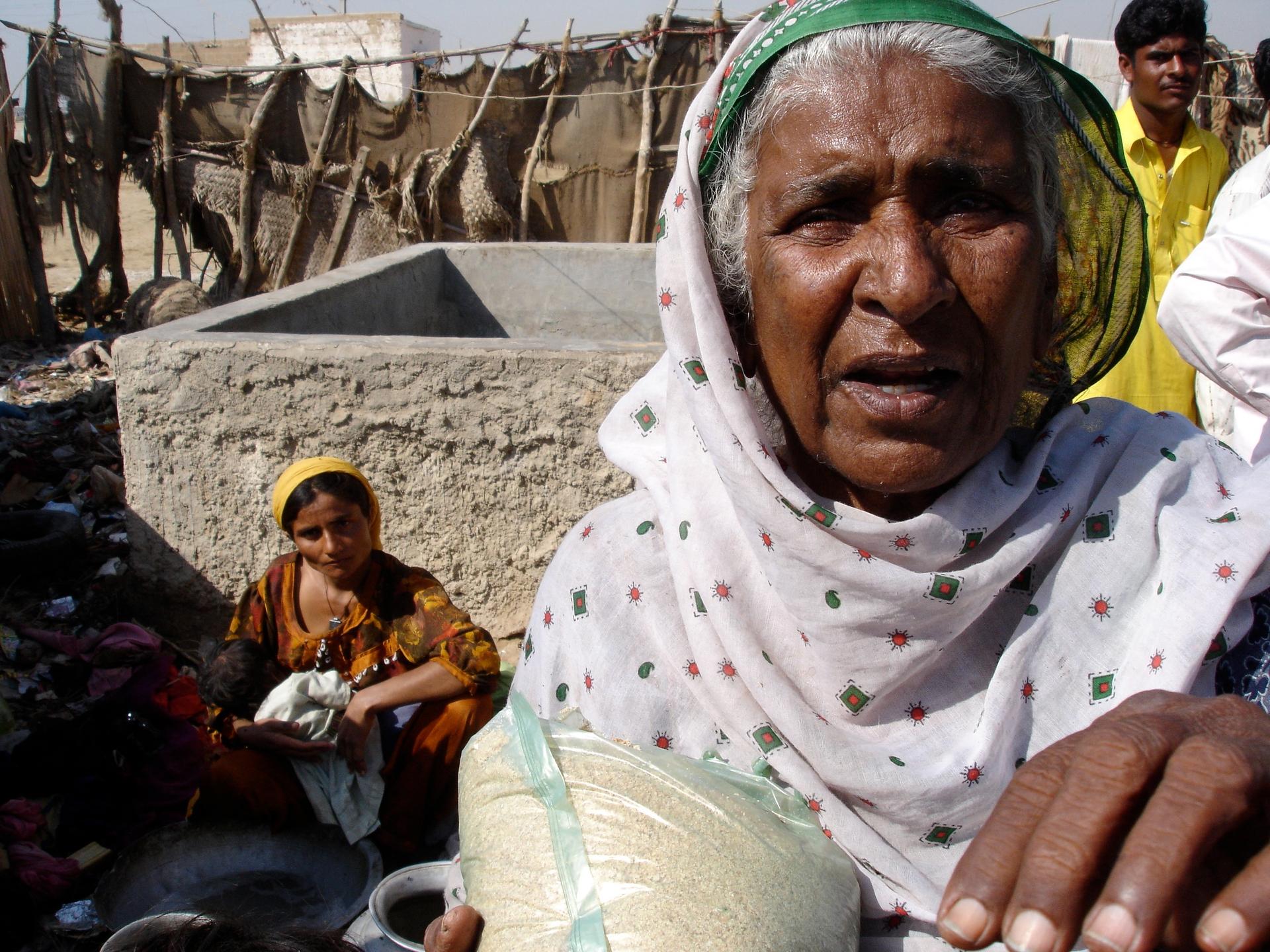This Pakistani woman lives in extreme poverty; 60 percent of Pakistanis live on less than $2 per person per day.