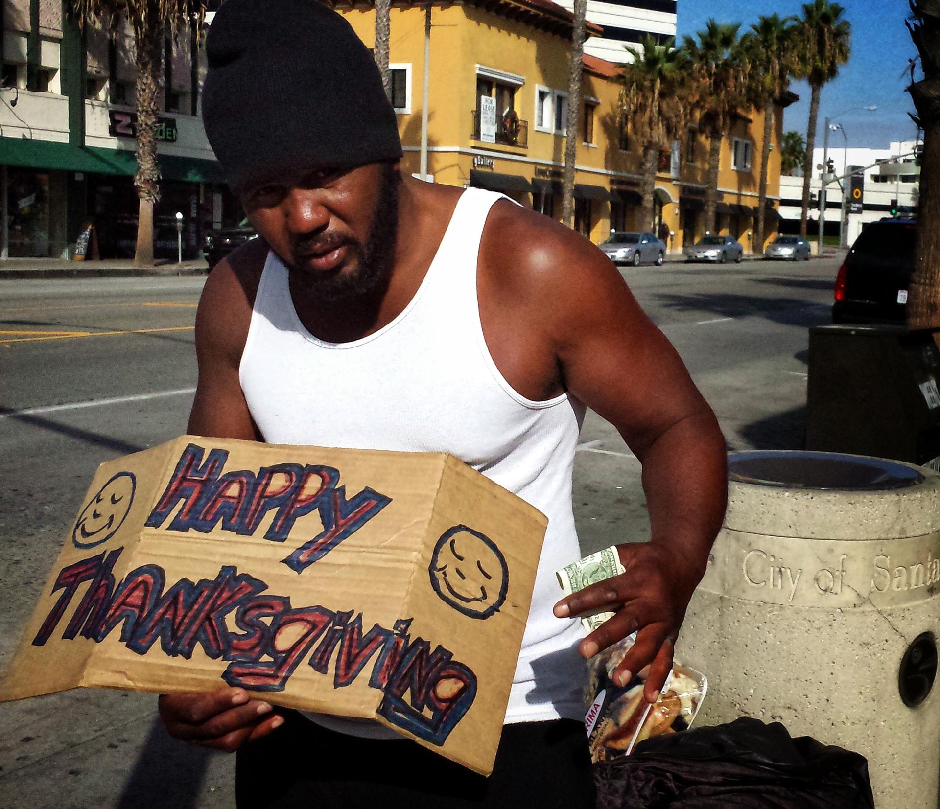 Ryan Vaarsi took this photo of "Vince" on a street corner in Santa Monica on Nov. 28, 2013.