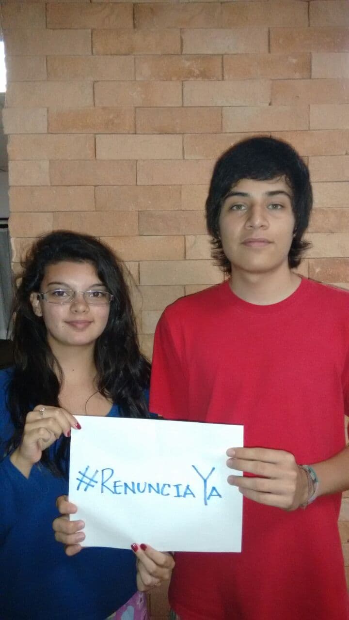 Fredy España and 17-year-old Ana Lucia Laparra are both activie participants in Guatemala's new protest movement.