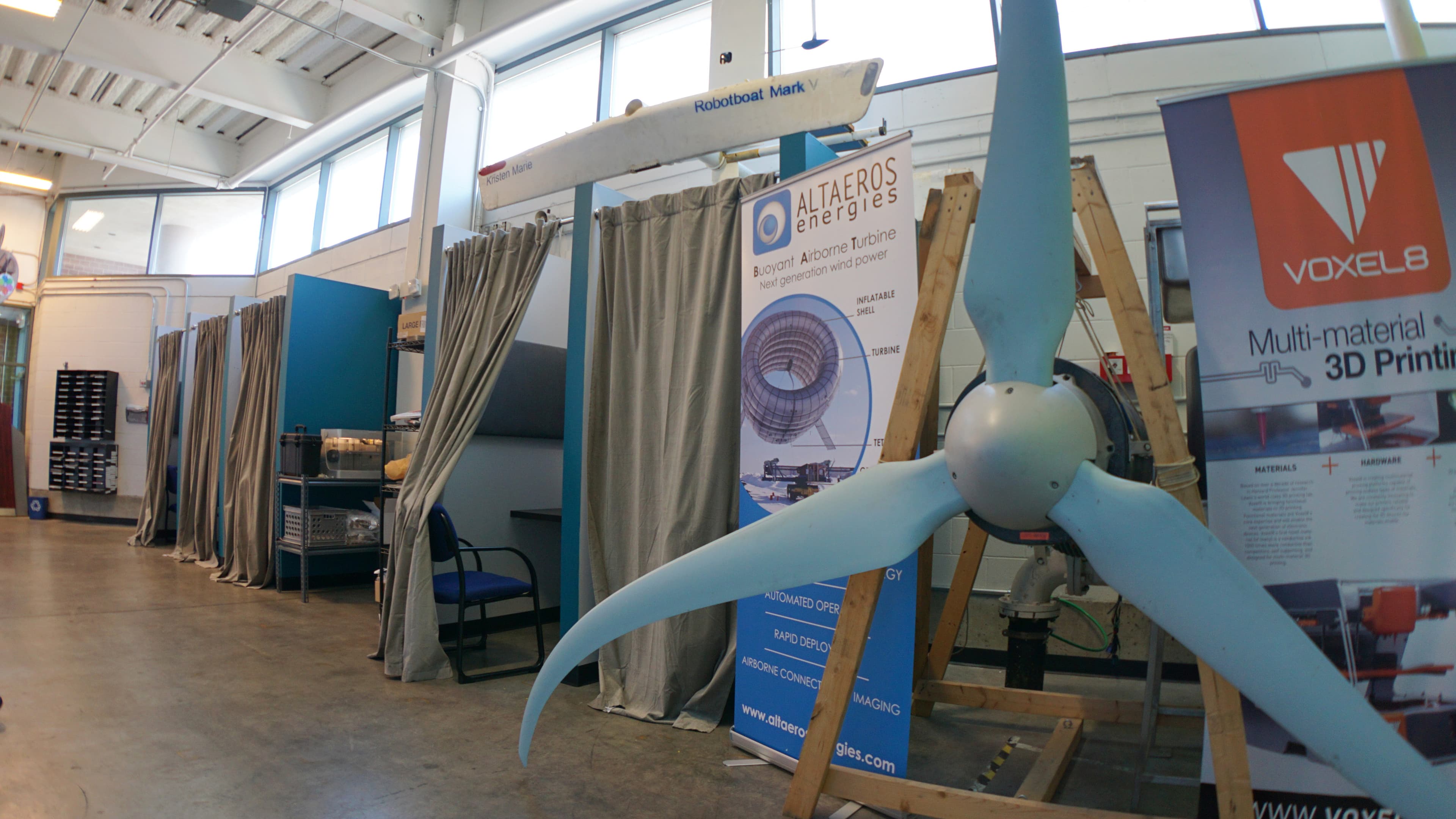 The company Altaeros Energies outgrew Greentown Labs, which is part of the point.