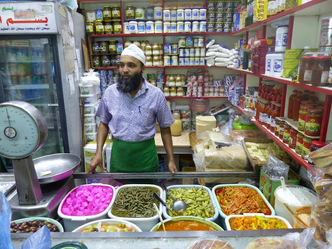 A street vendor at a street market in Jeddah.