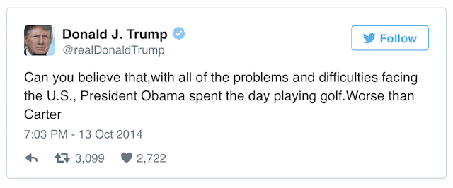 One of Donald Trump's Tweets