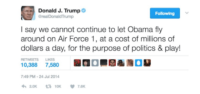 One of Donald Trump's Tweets