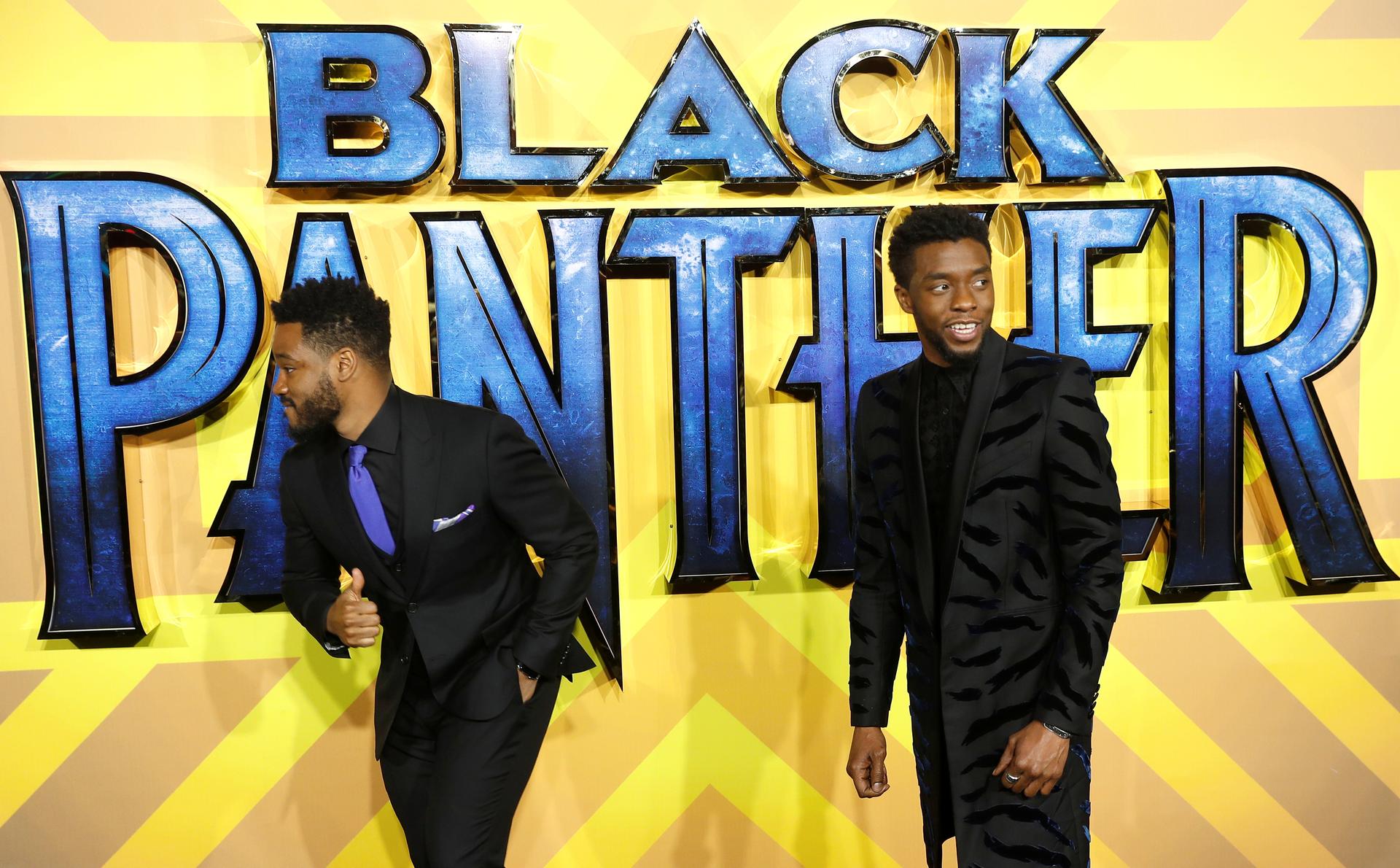 Actor Chadwick Boseman and Director Ryan Coogler arrive