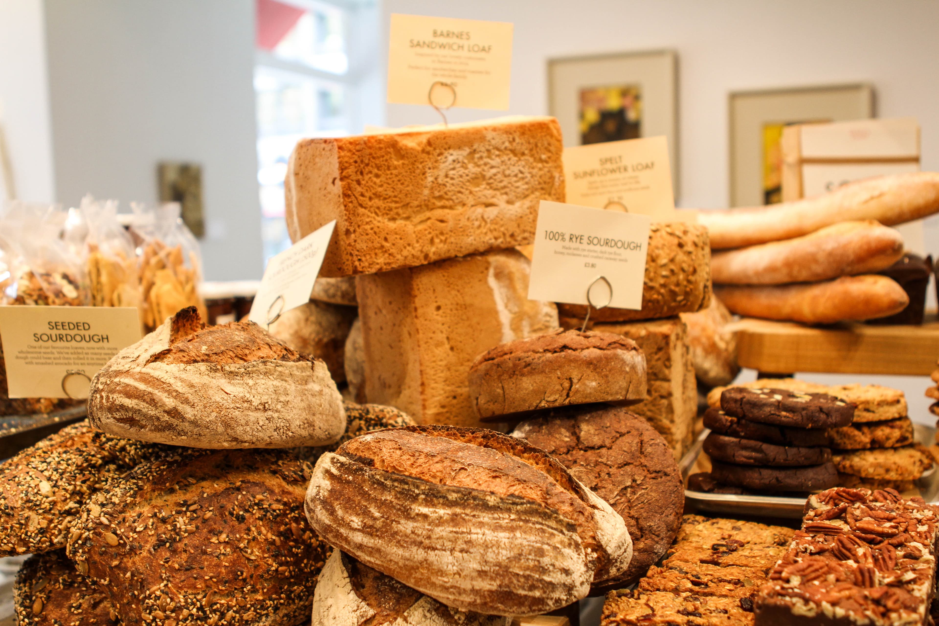 Bread at a bakery