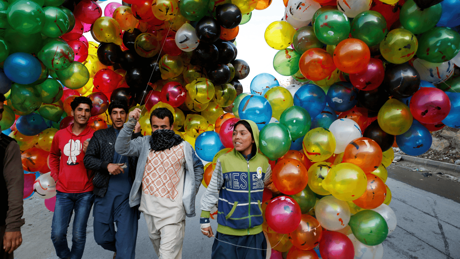 bunches of balloons