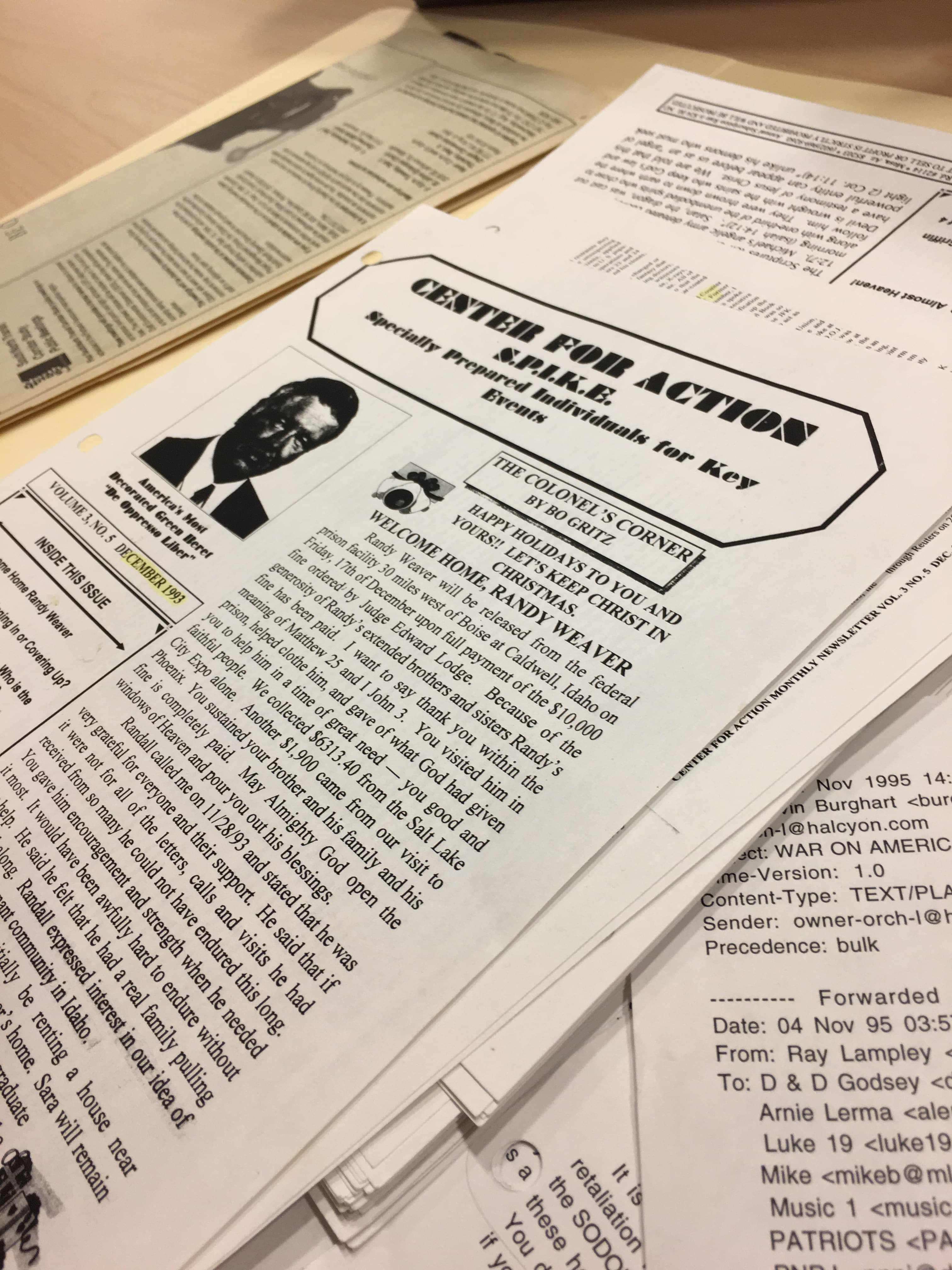 These are among the documents collected by the Coalition for Human Dignity