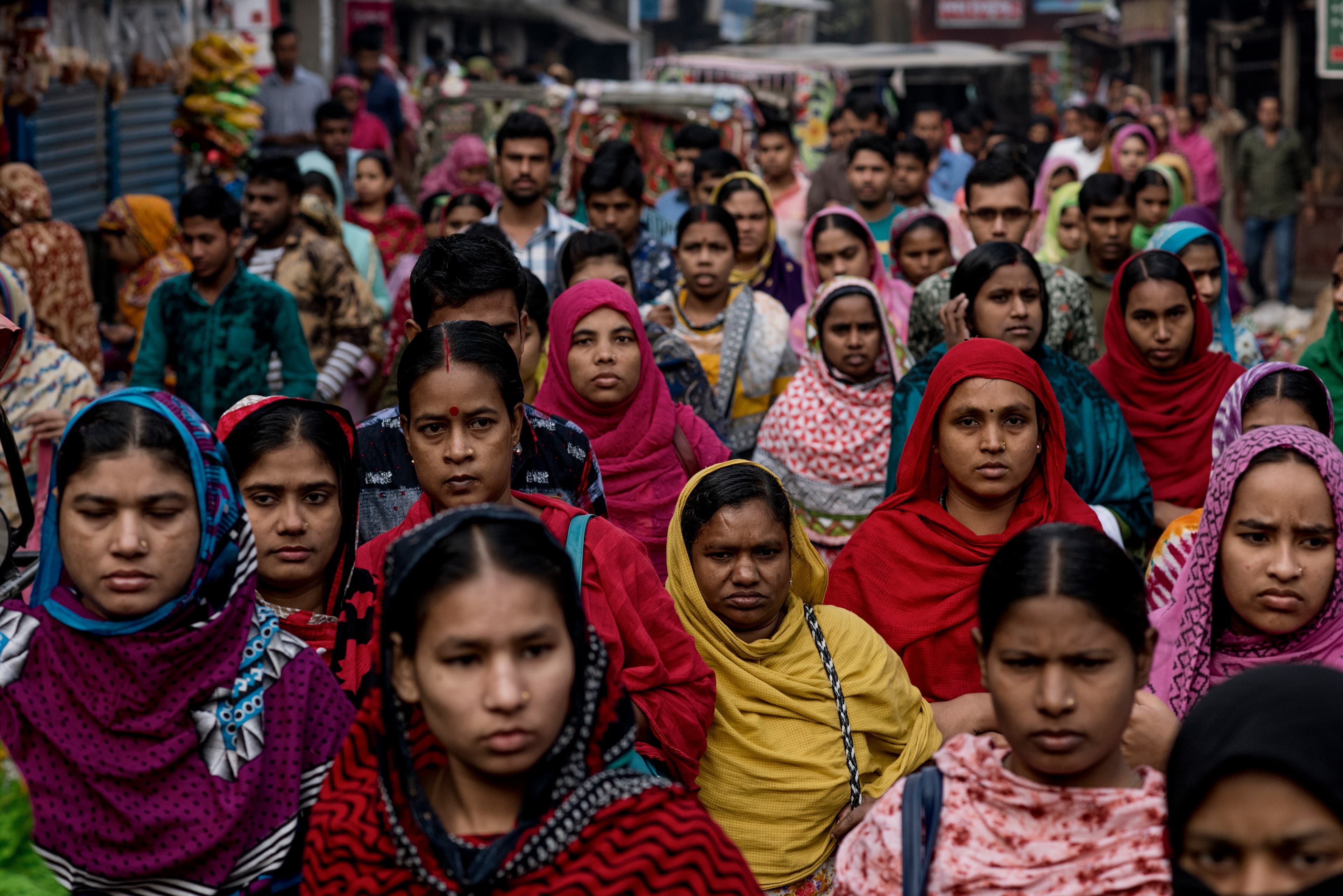 Women commuting