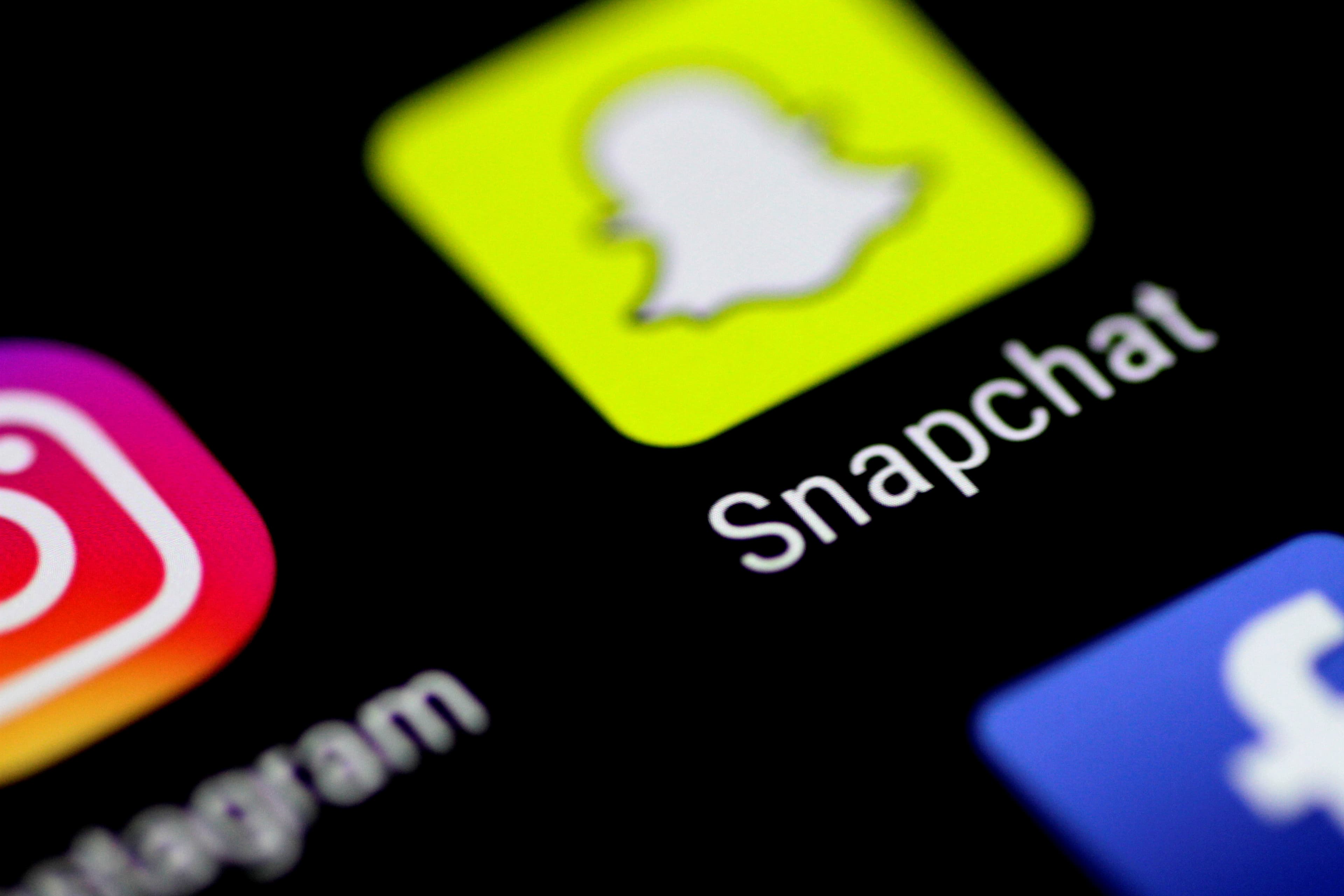 The Snapchat messaging application is seen on a phone screen.