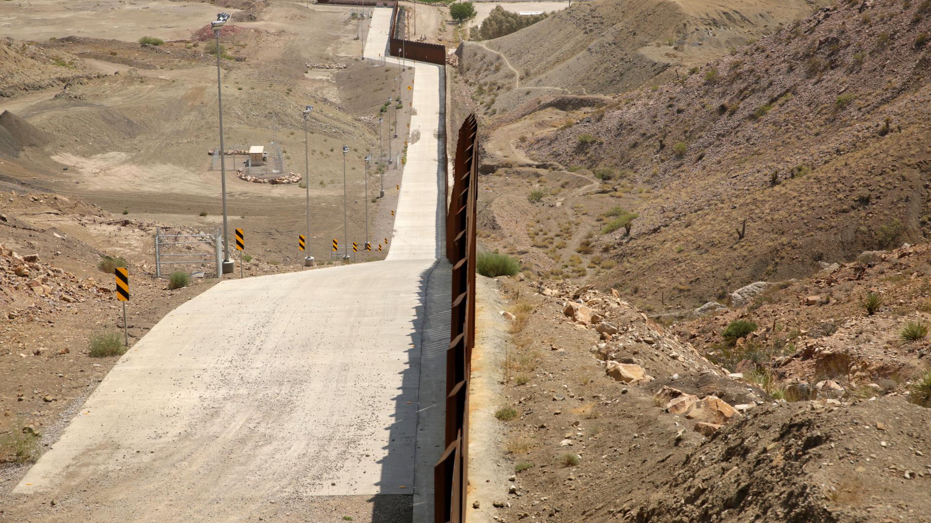 A border wall section allegedly built with money from Trump supporters who donated in the crowdfunding campaign called "We Build the Wall" is seen along the U.S.-Mexico border in Ciudad Juarez, Mexico, Aug. 20, 2020.