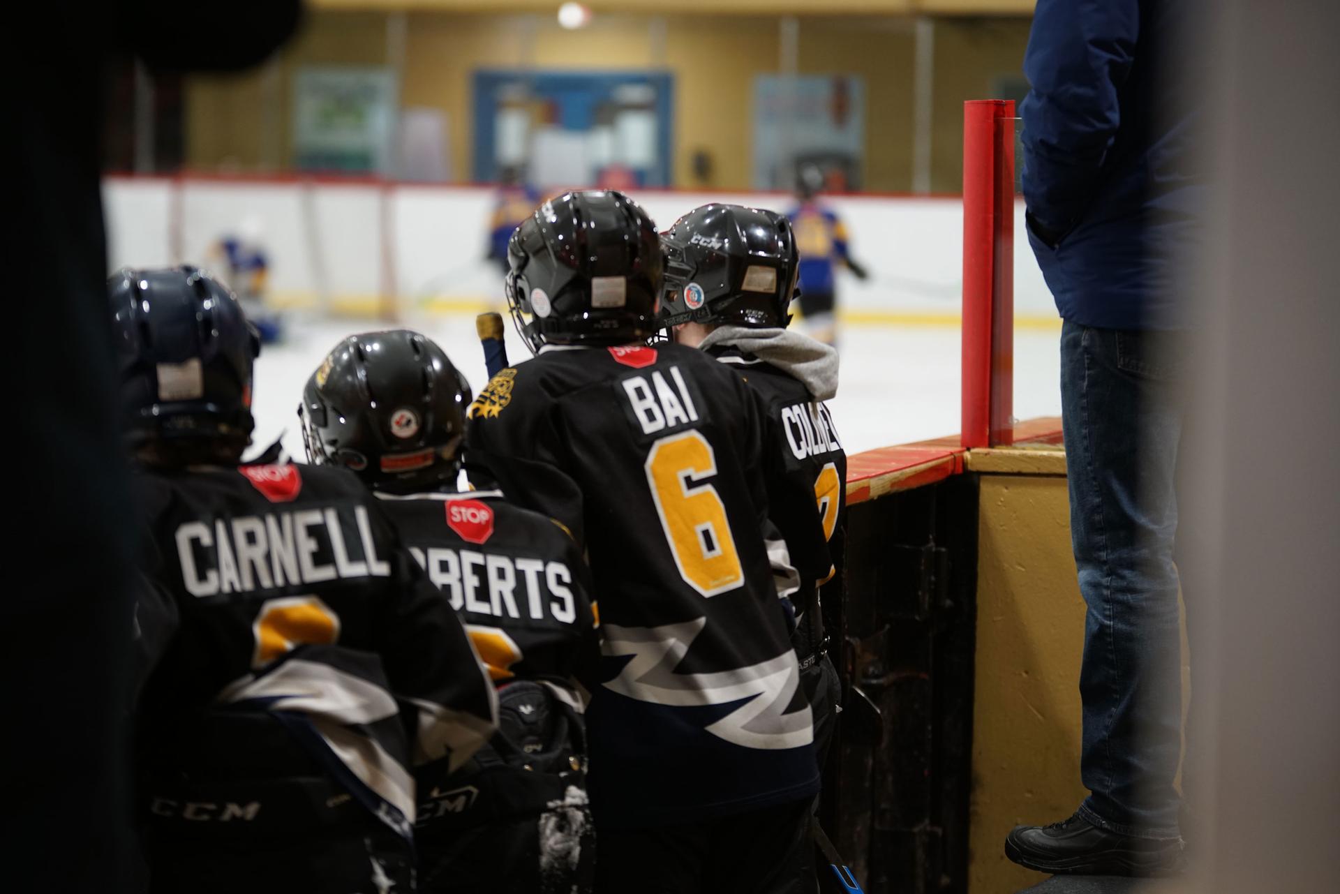 Yamen says the best part of hockey is his team. 