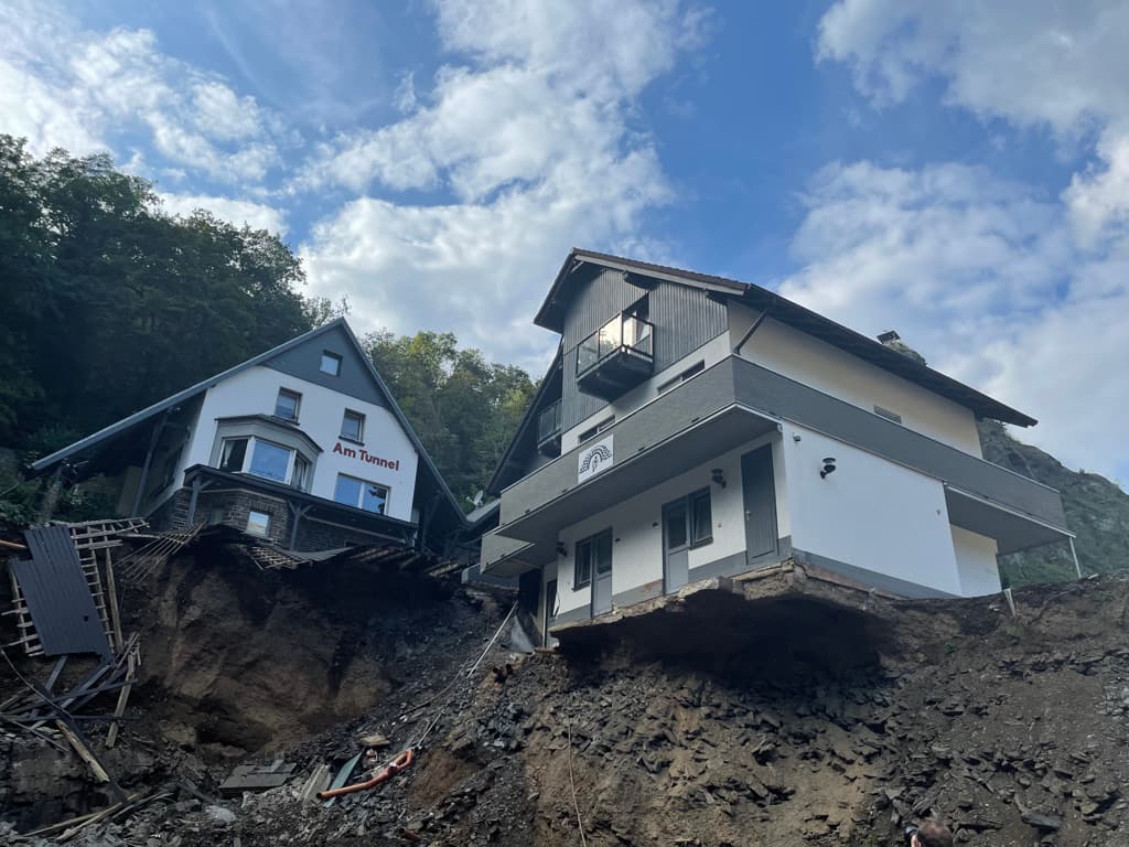 damaged homes up close