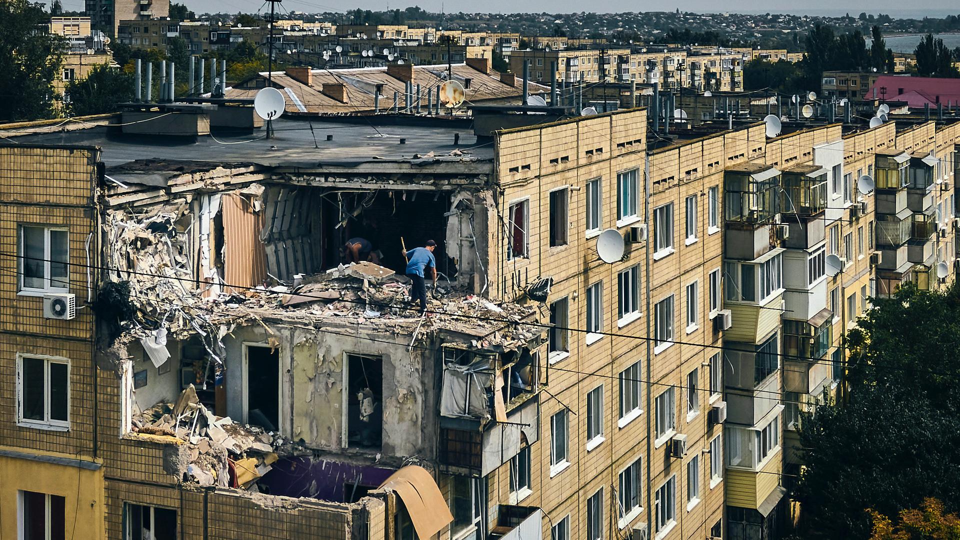 shelled building