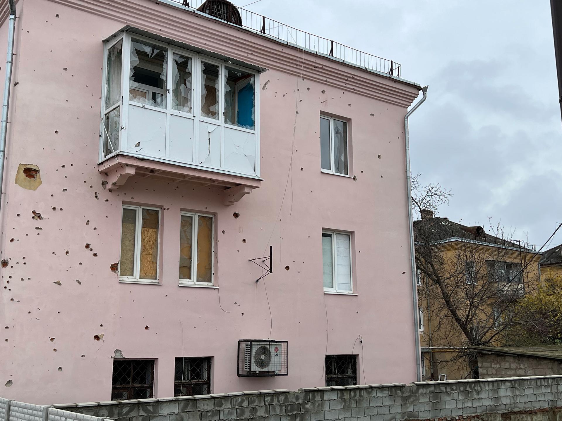 The city of Izium in northeastern Ukraine was liberated from Russian occupation in September but the damage left by the fighting is visible all cross the city.