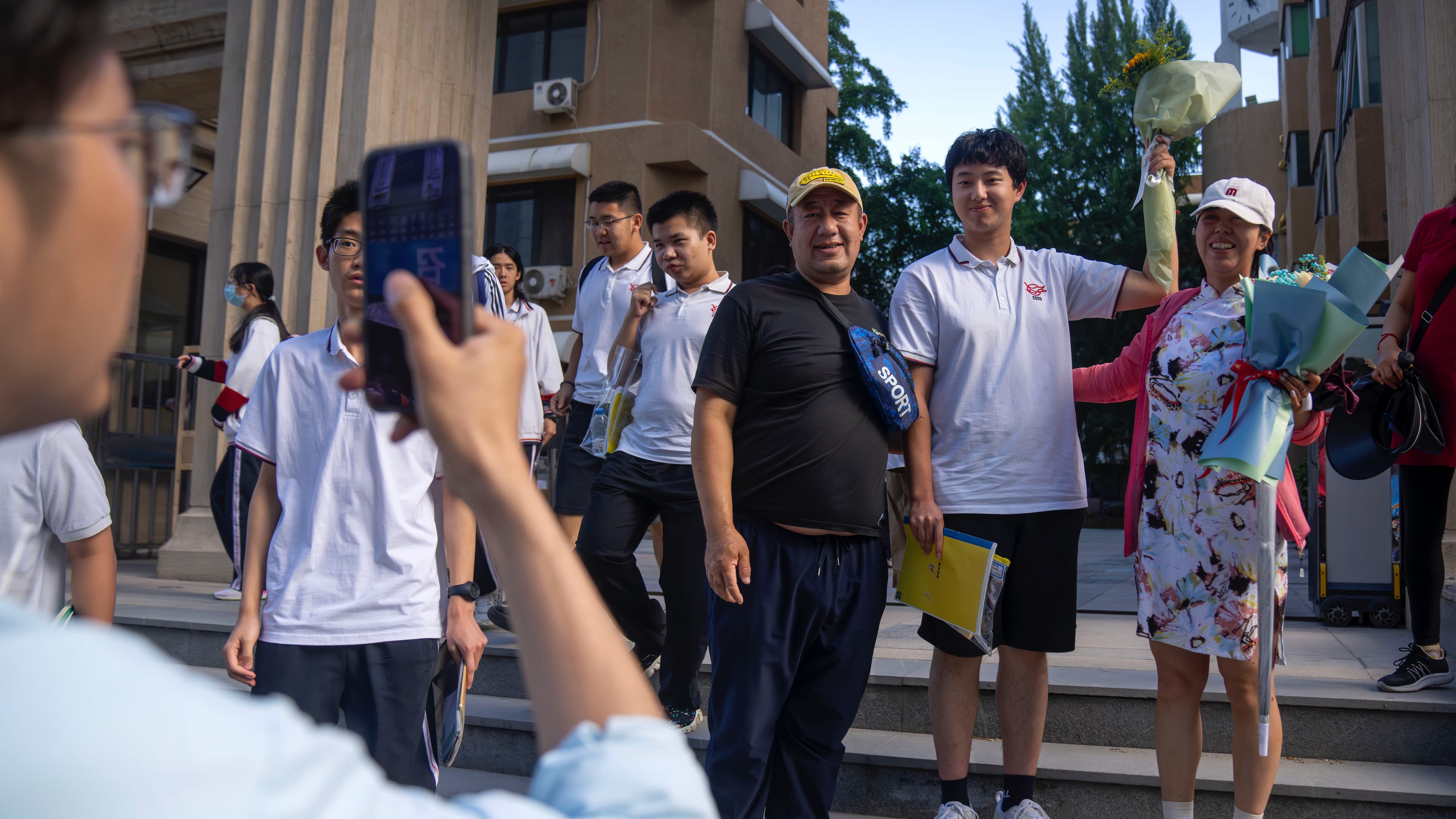 students taking photos