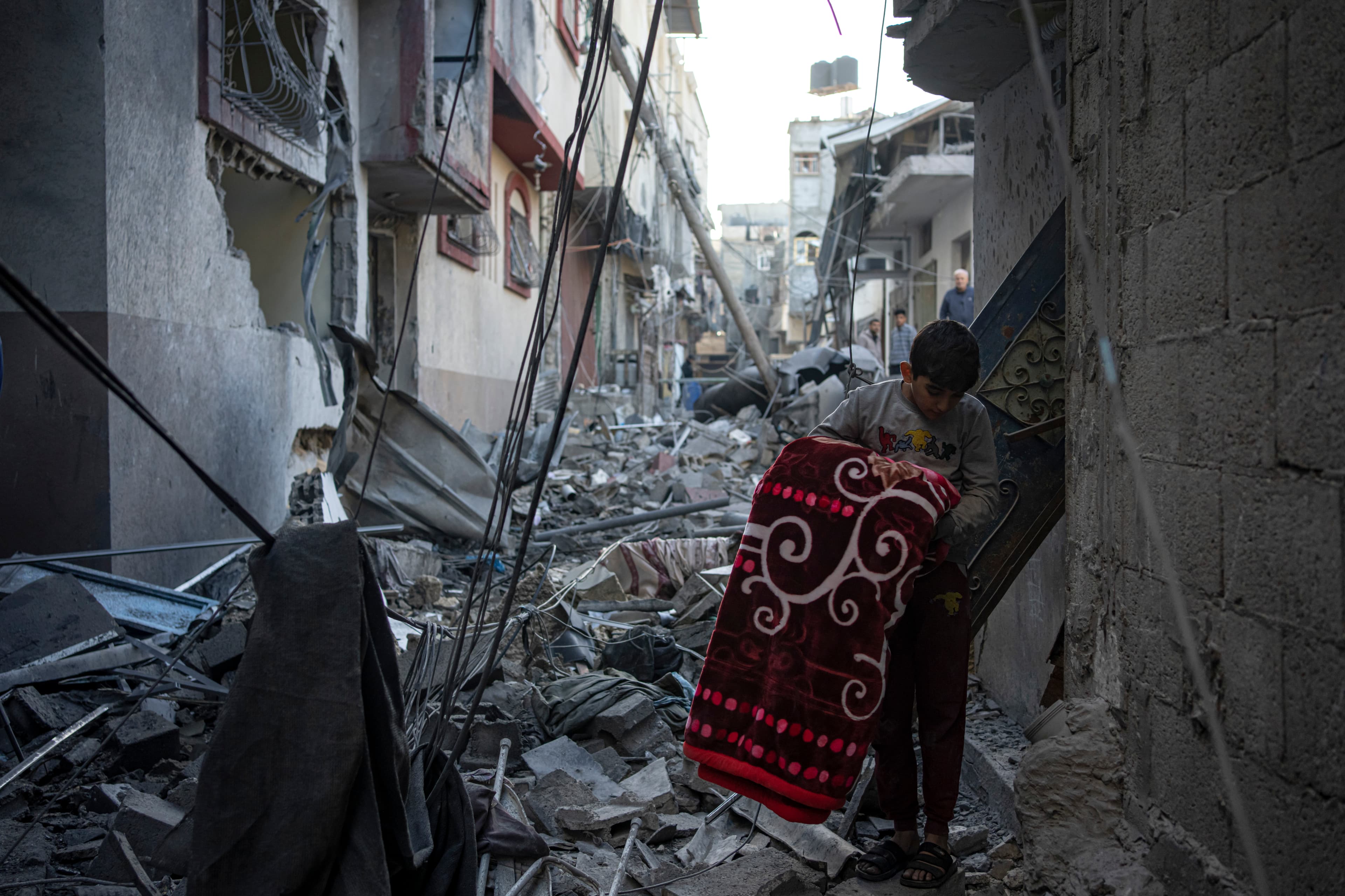 buildings in rubble