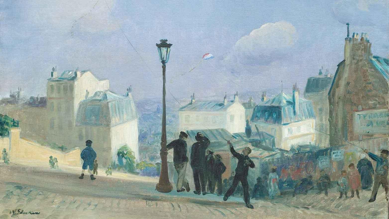 Flying Kites, Montmartre, 1906 | William James Glackens