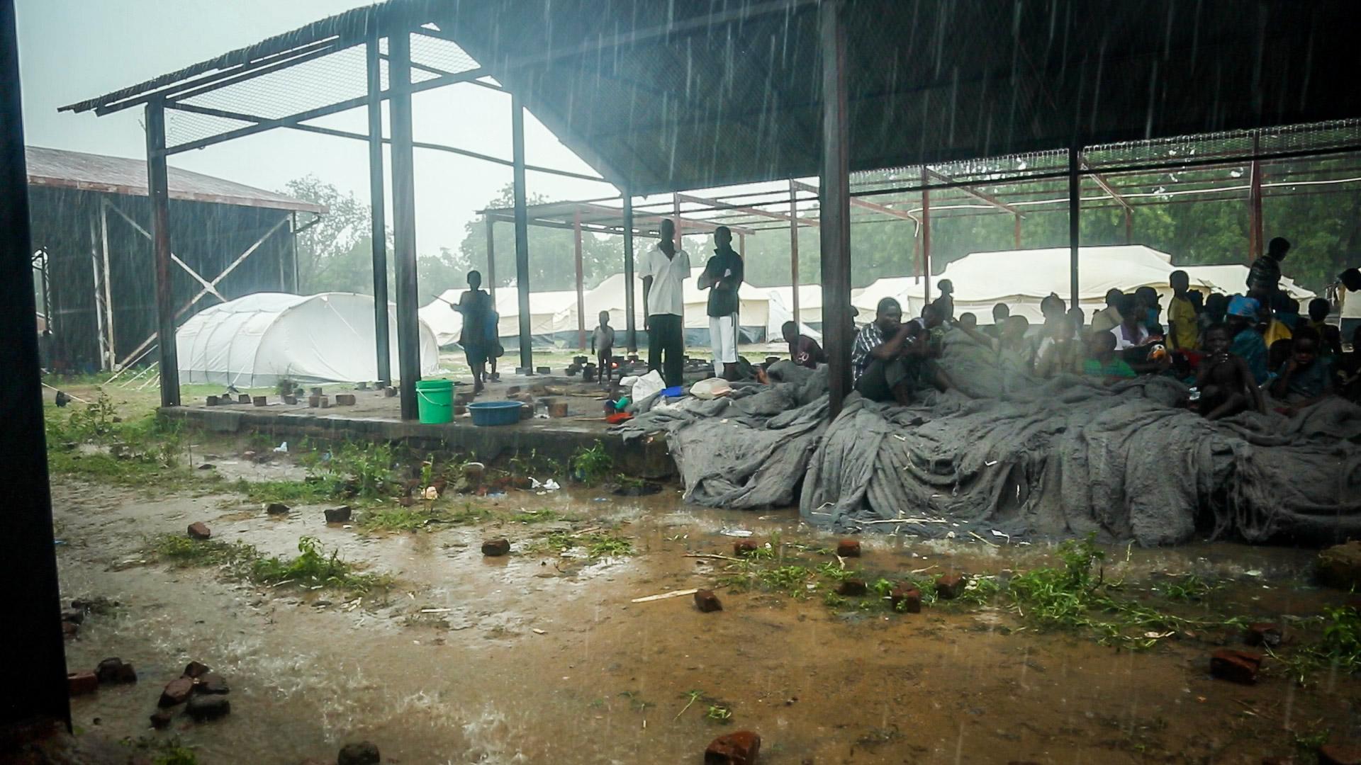 Malawians evacuated after devastating floods in late January wait out another deluge at a makeshift shelter. As many as 200,000 people have been displaced and crops were destroyed by what the country's president says is the worst flooding in its history.