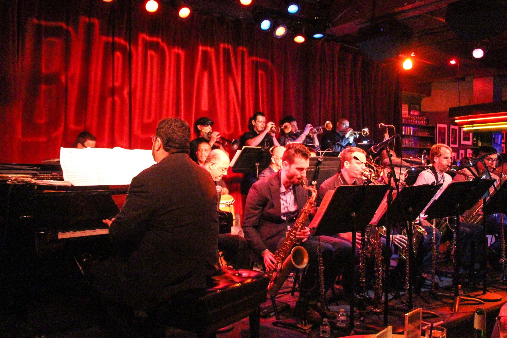 Arturo O'Farrill and the Afro Latin Jazz Orchestra on stage at NYC's Birdland