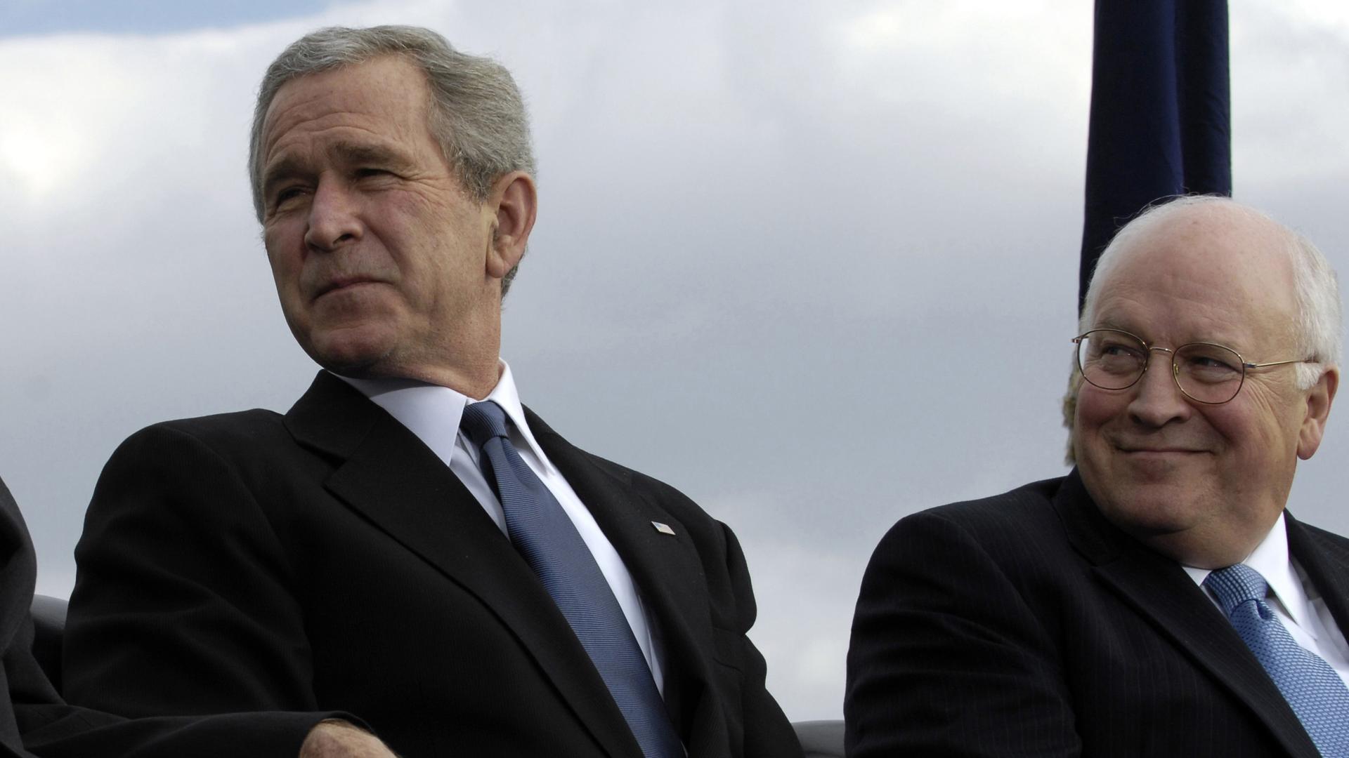 Dick Cheney lost influence as the Bush administration moved into its second term. Here are the two men at a Pentagon ceremony in December 2006.