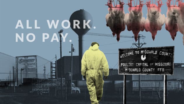 Men sent to Christian Alcoholics & Addicts in Recovery, better known as CAAIR, work full time at chicken processing plants. The hours are long, the conditions are brutal and the program keeps all the wages.