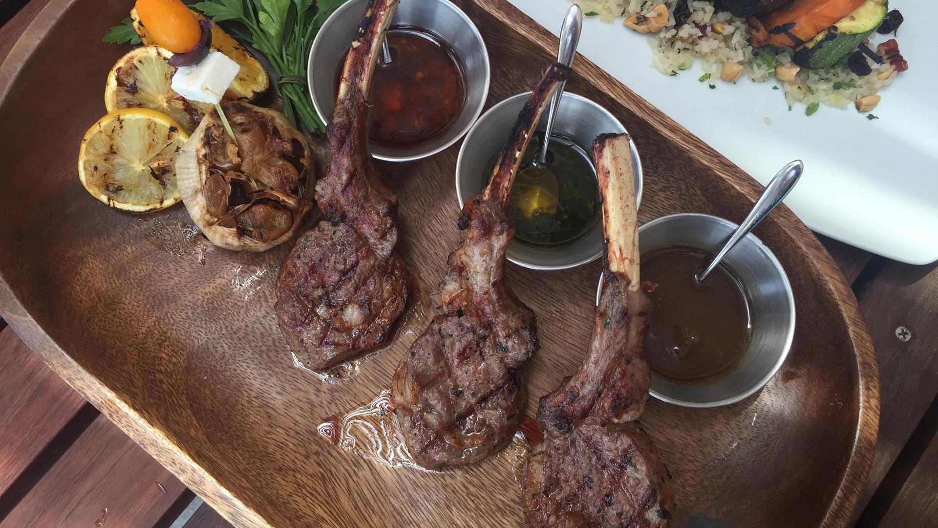 Grilled lamb chops from C-Grill in Playa del Carmen.