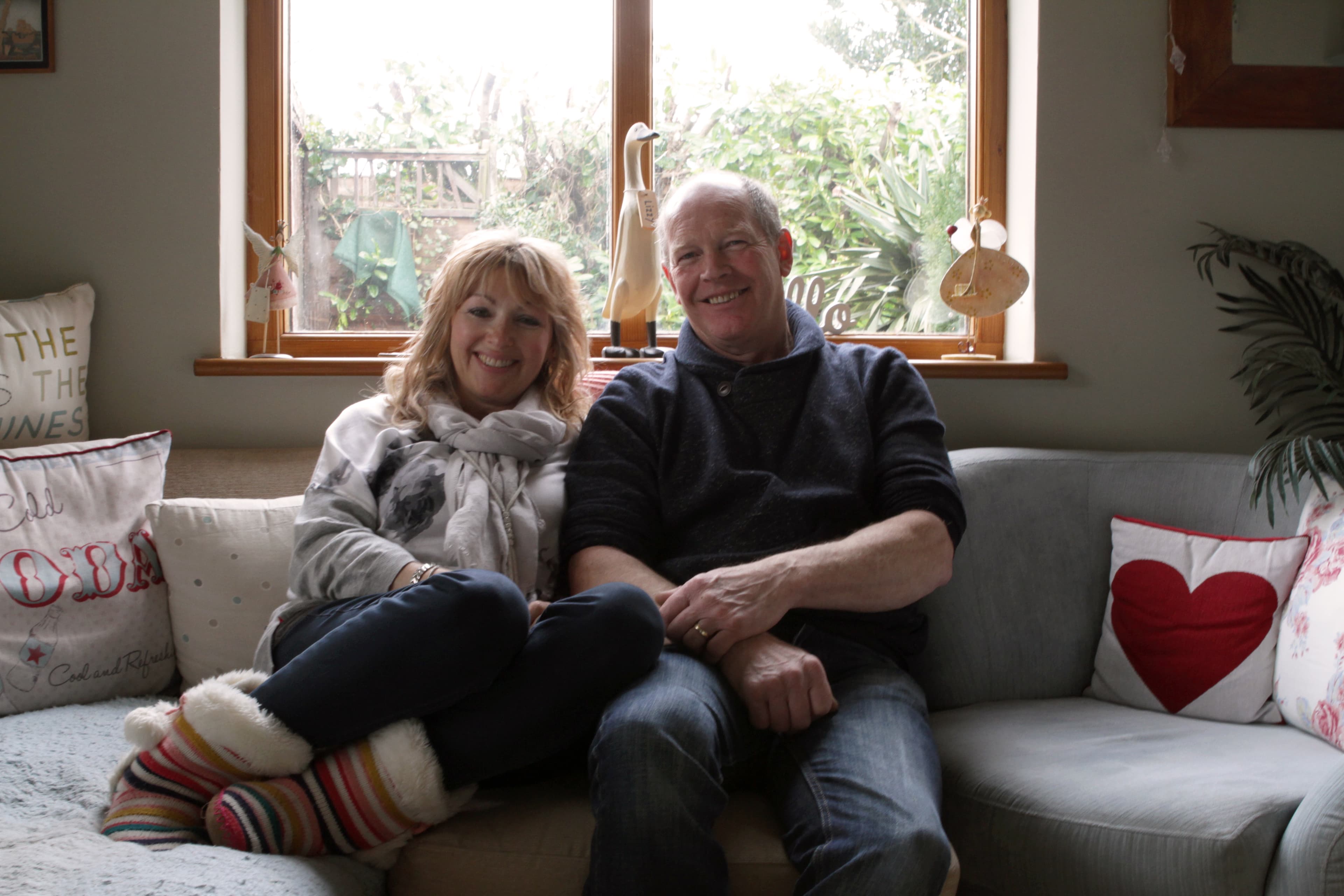 Couple sitting on a couch