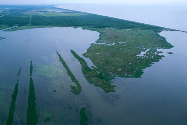 Mississippi Delta aerial view
