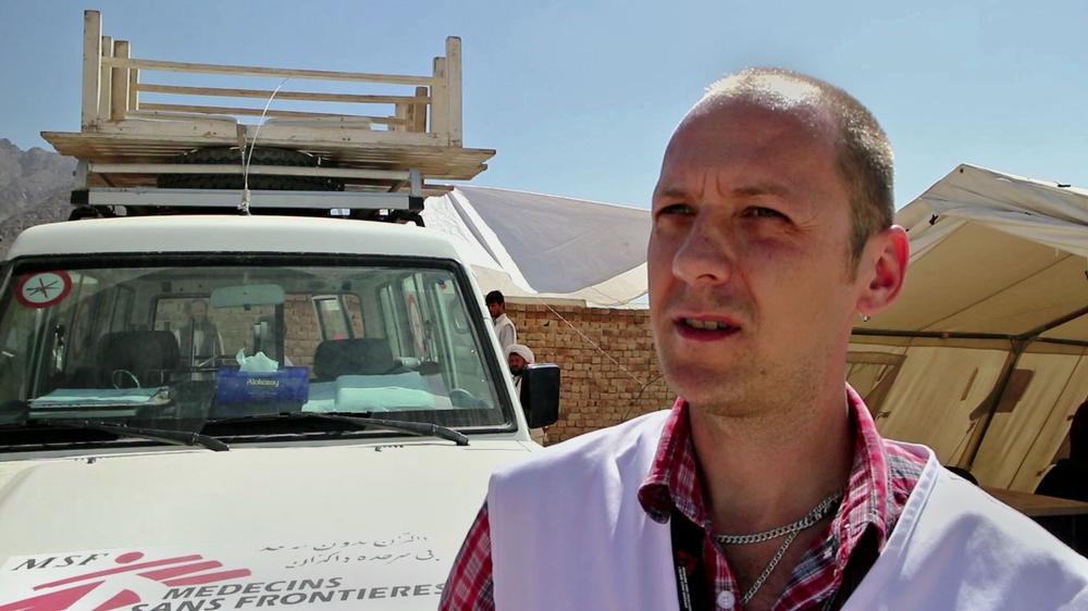 Lajos Jecs at a mobile clinic in Kabul in September 2013 Credit: MSF