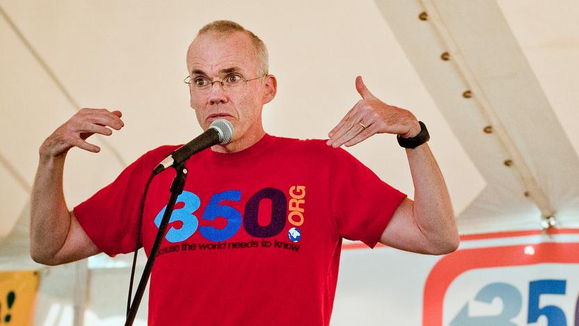 Climate change activist Bill McKibben speaking in Waitsfield, Vermont in 2012.