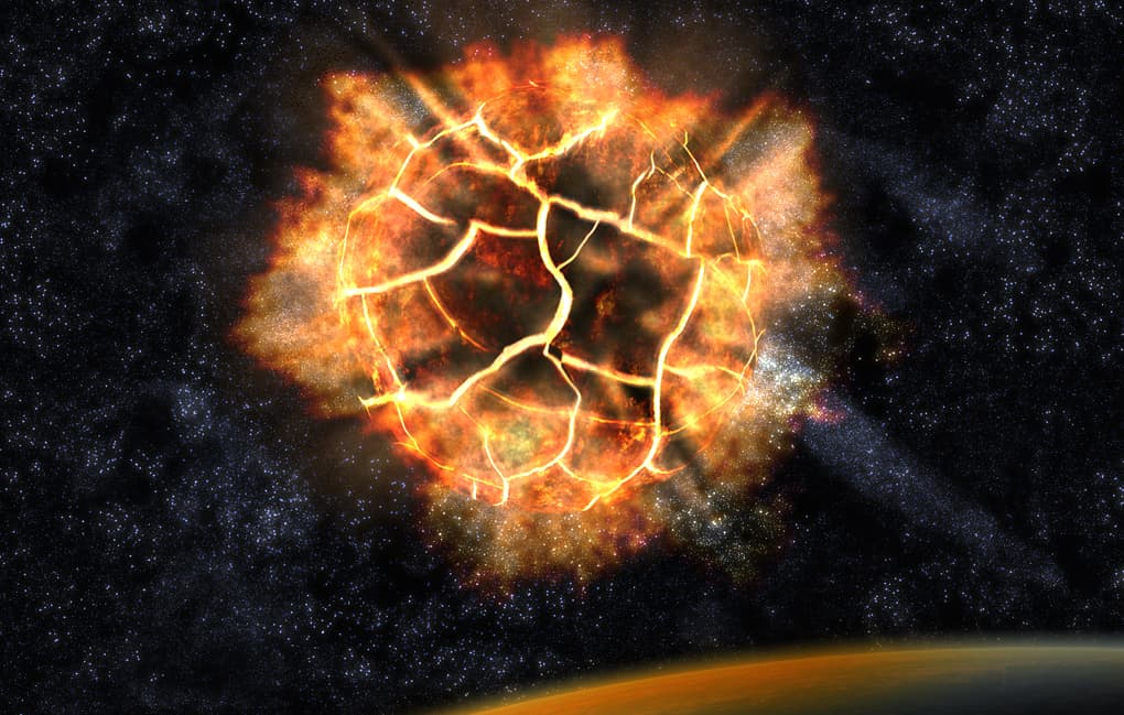 Moon explosion