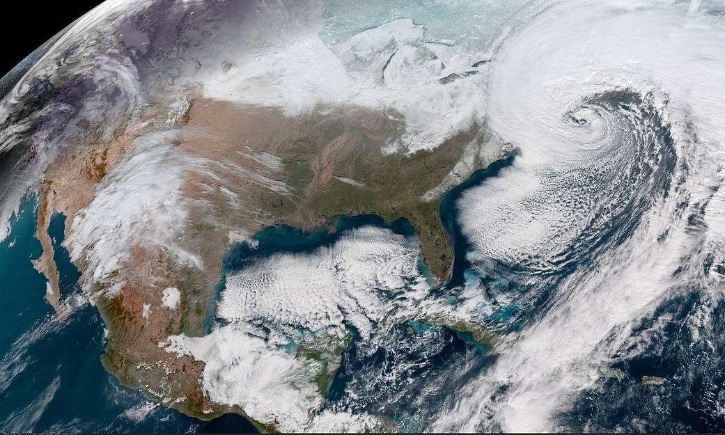 Satellite image of the United States on January 4
