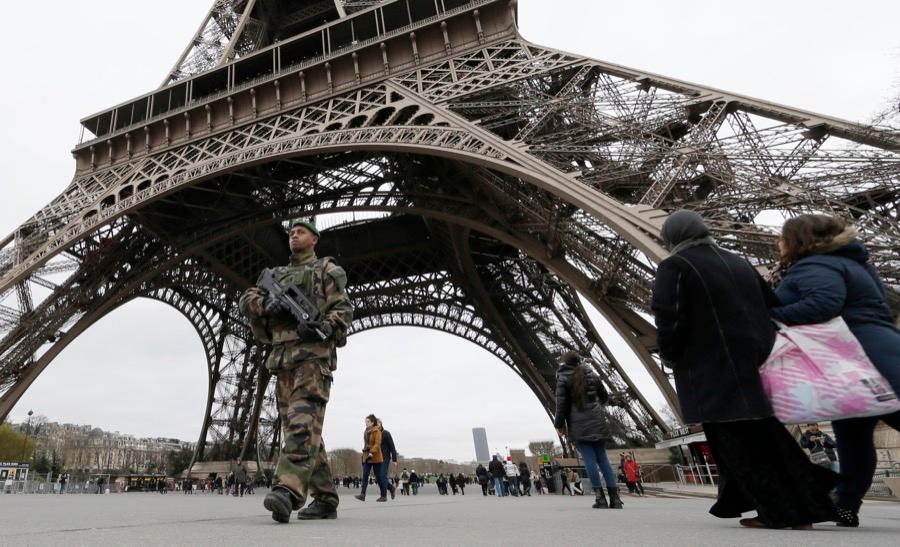It's now a usual sight to see soldiers patrol the city streets in France.