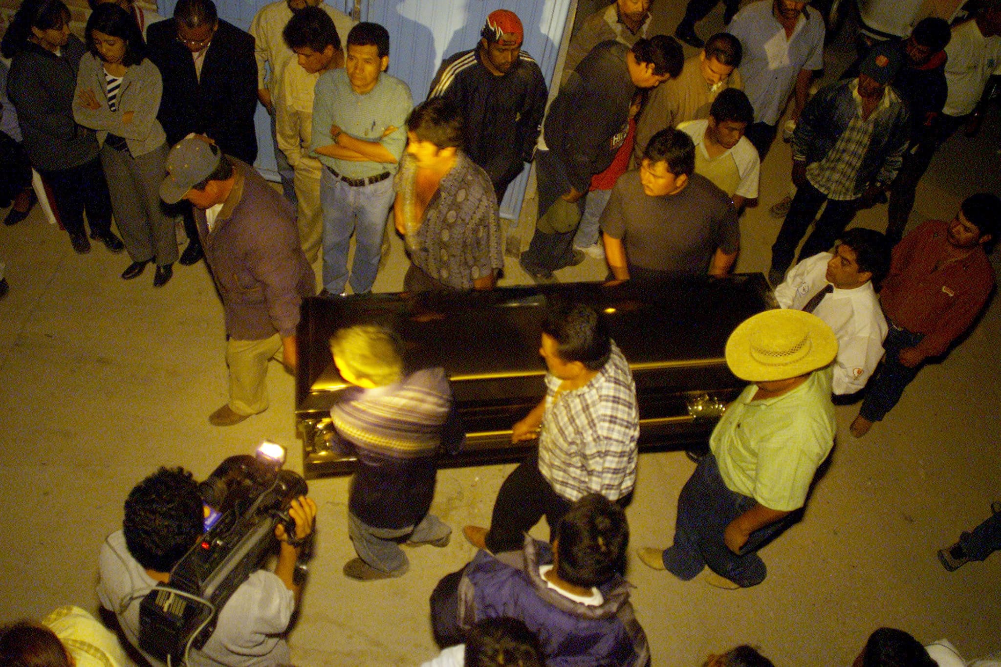 people at a funeral