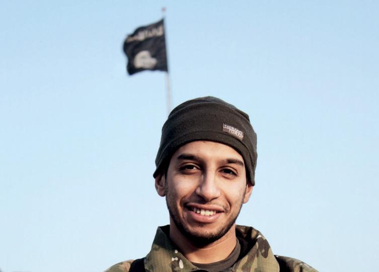 An undated photograph of a man described as Abdelhamid Abaaoud that was published in the Islamic State's online magazine Dabiq and posted on a social media website.