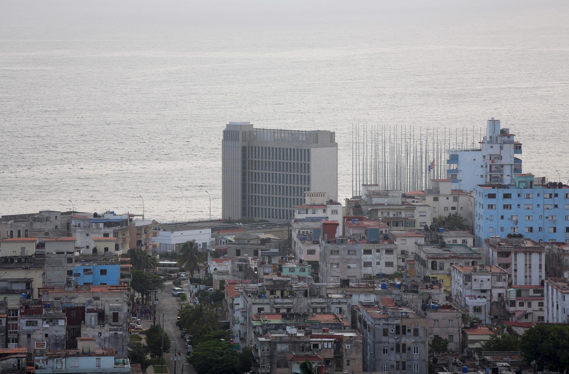 The building that houses the former US embassy, which will re-open this month