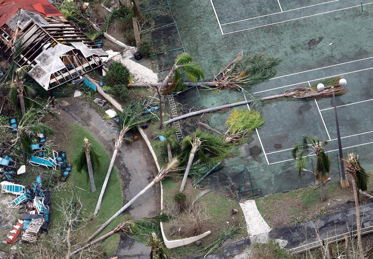 One of the scenes on Sept. 21, 2017, after Hurricane Maria battered St. Croix, one of the US Virgin Islands.