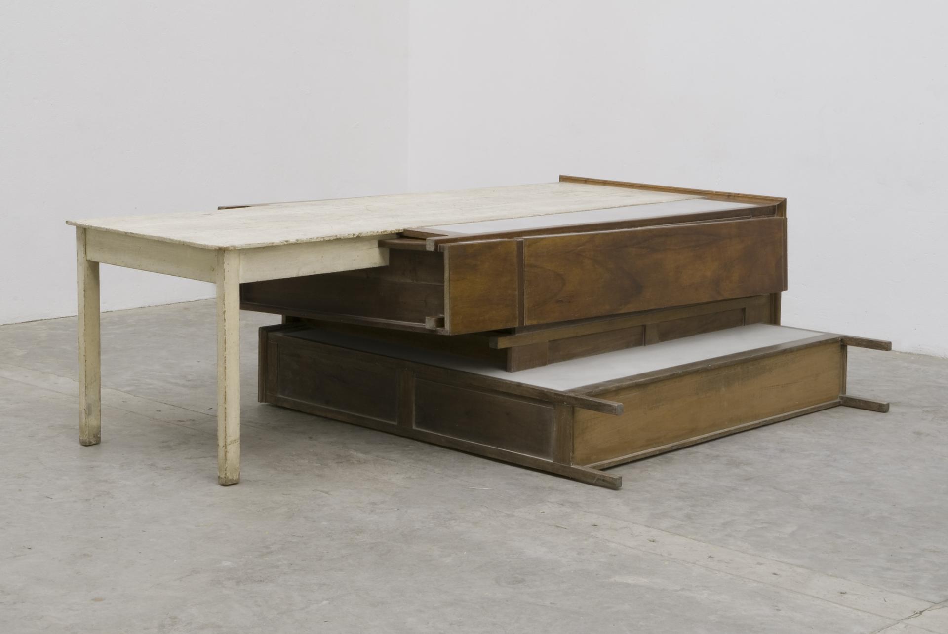 Doris Salcedo's untitled sculpture inspired by stories of the victims of violence in Colombia's war. Art is "giving dignity back. So it is doing the opposite of what violence does,” she says.