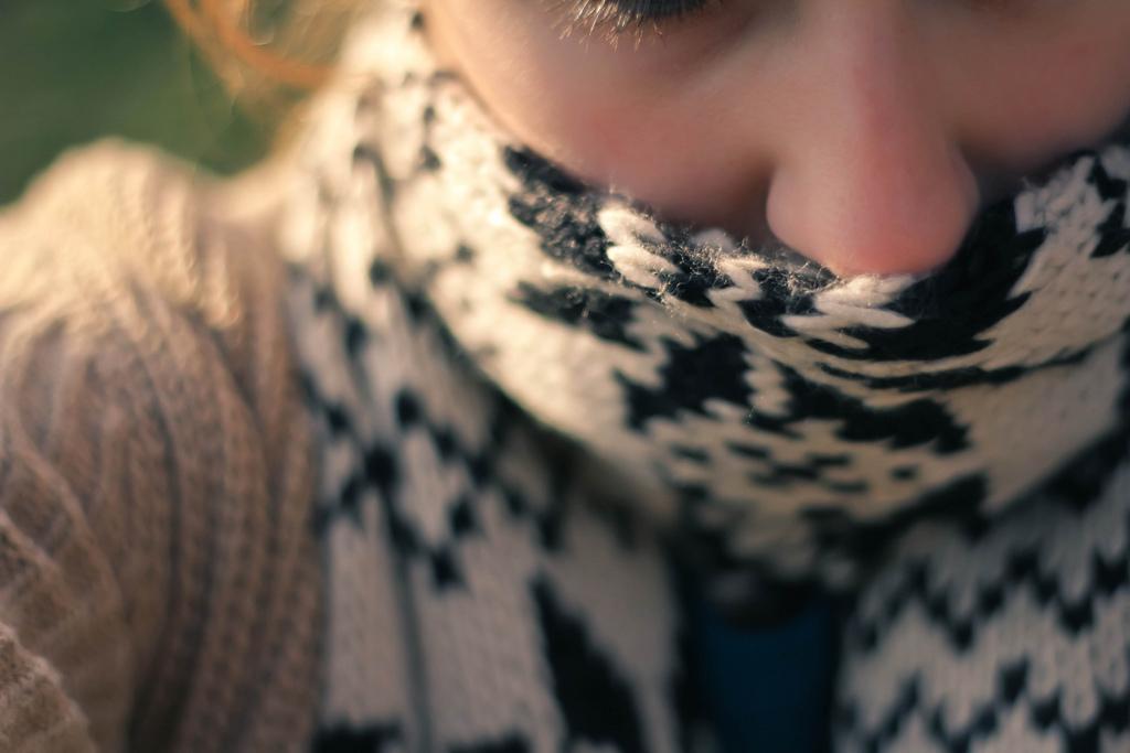 Warm scarf on nose