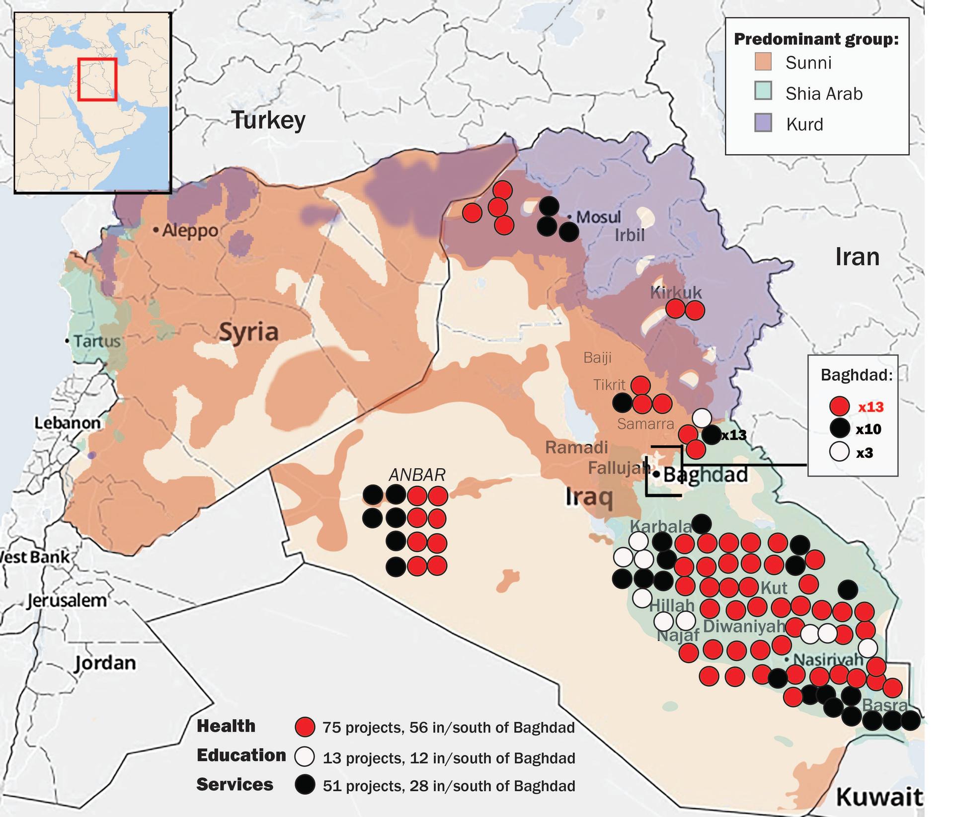 Where the Iraqi Gov’t saw Iraqi needs and areas for foreign investment in 2013