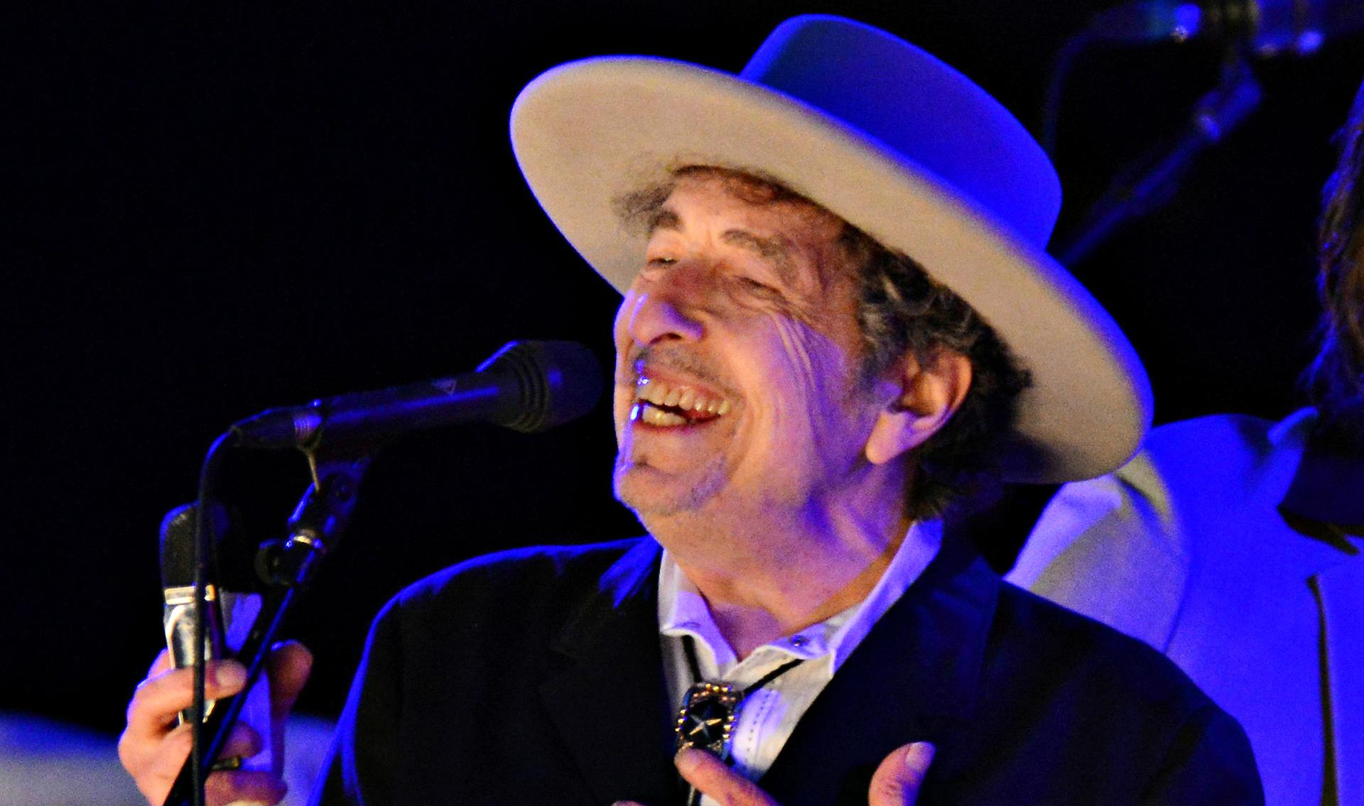 Bob Dylan performs at The Hop Festival in Paddock Wood, Kent, on June 30, 2012.