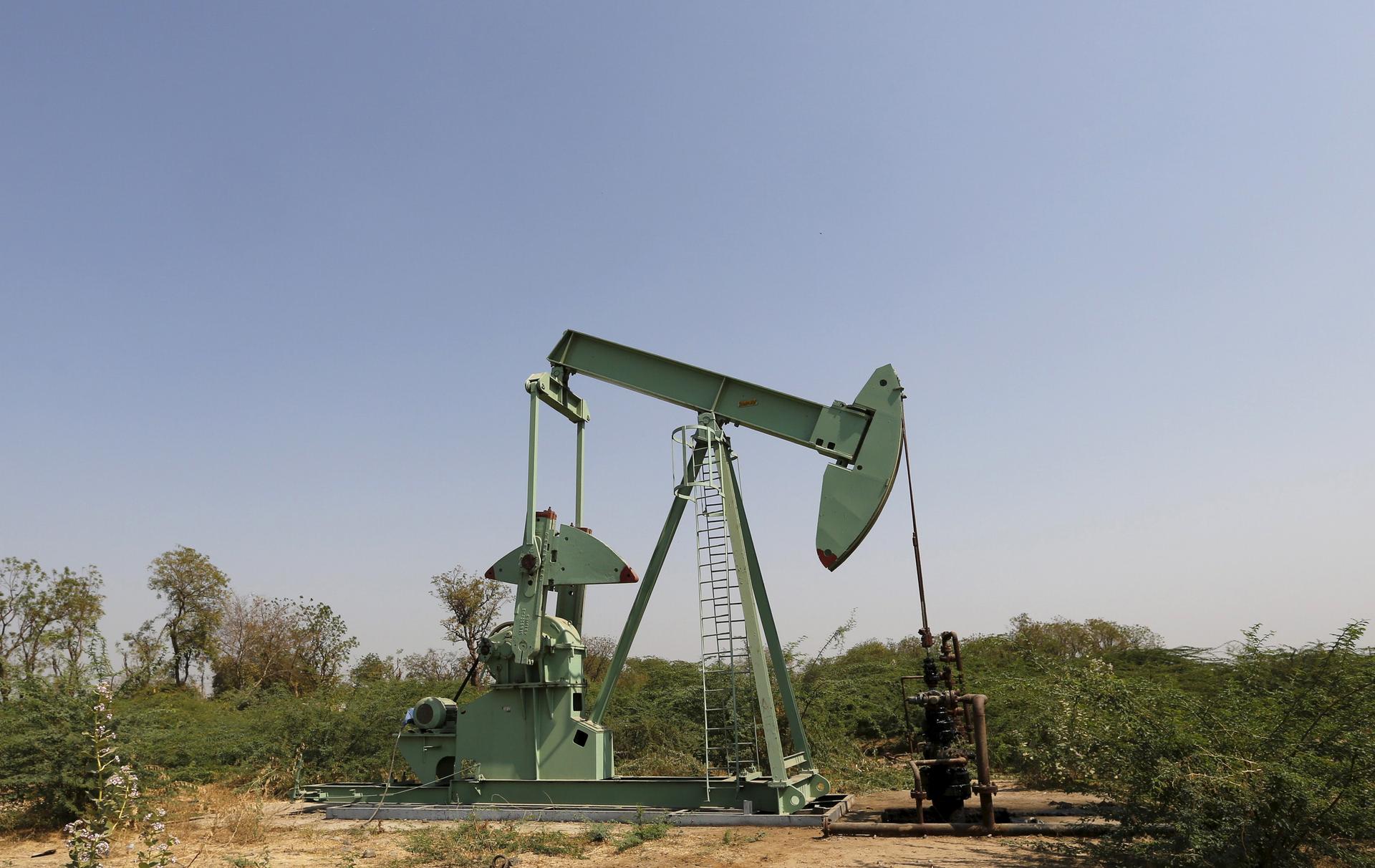 An oil well in India