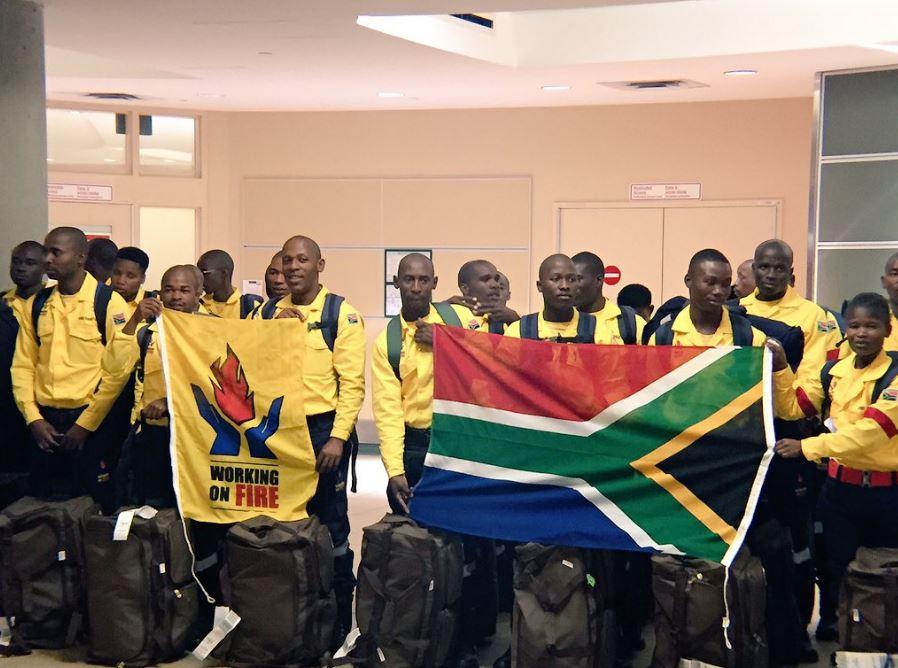 South African Firefighters arrive in Edmonton, Alberta