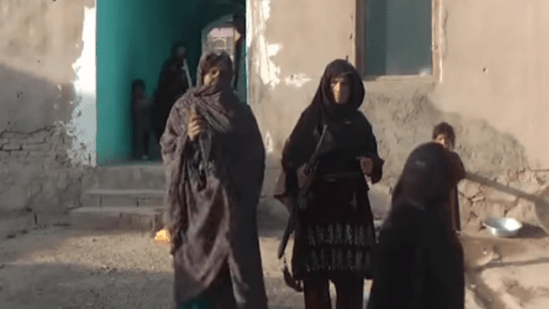 Afghan mother, Rezagul, and daughter who attacked Taliban