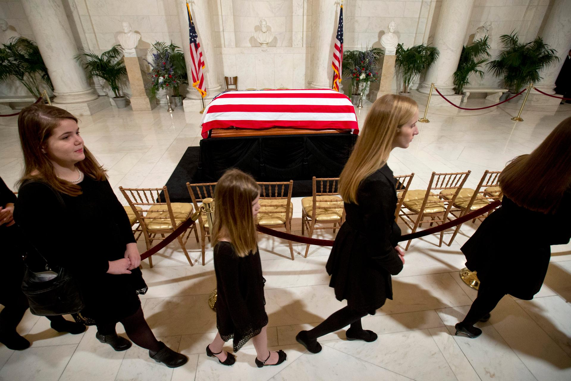 Scalia's casket