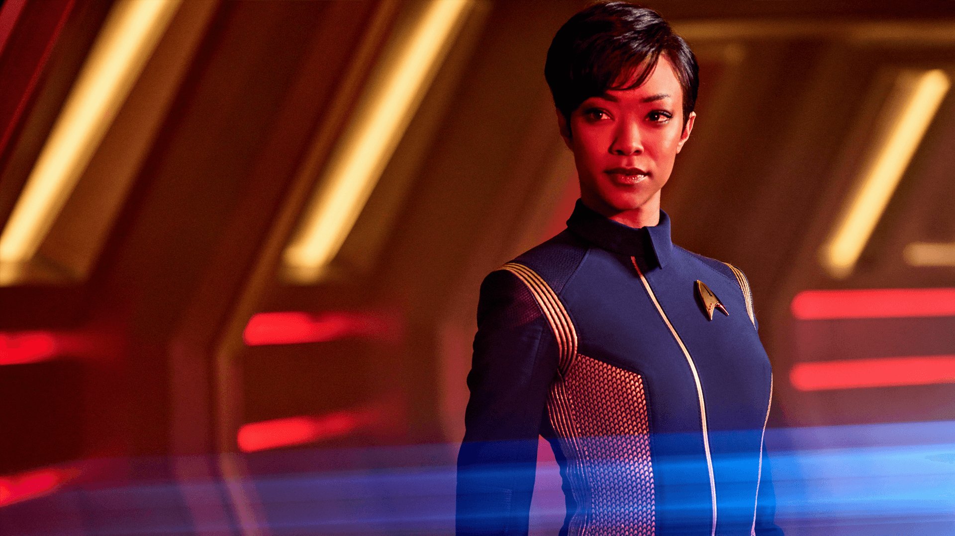 Sonequa Martin-Green as First Officer Michael Burnham.