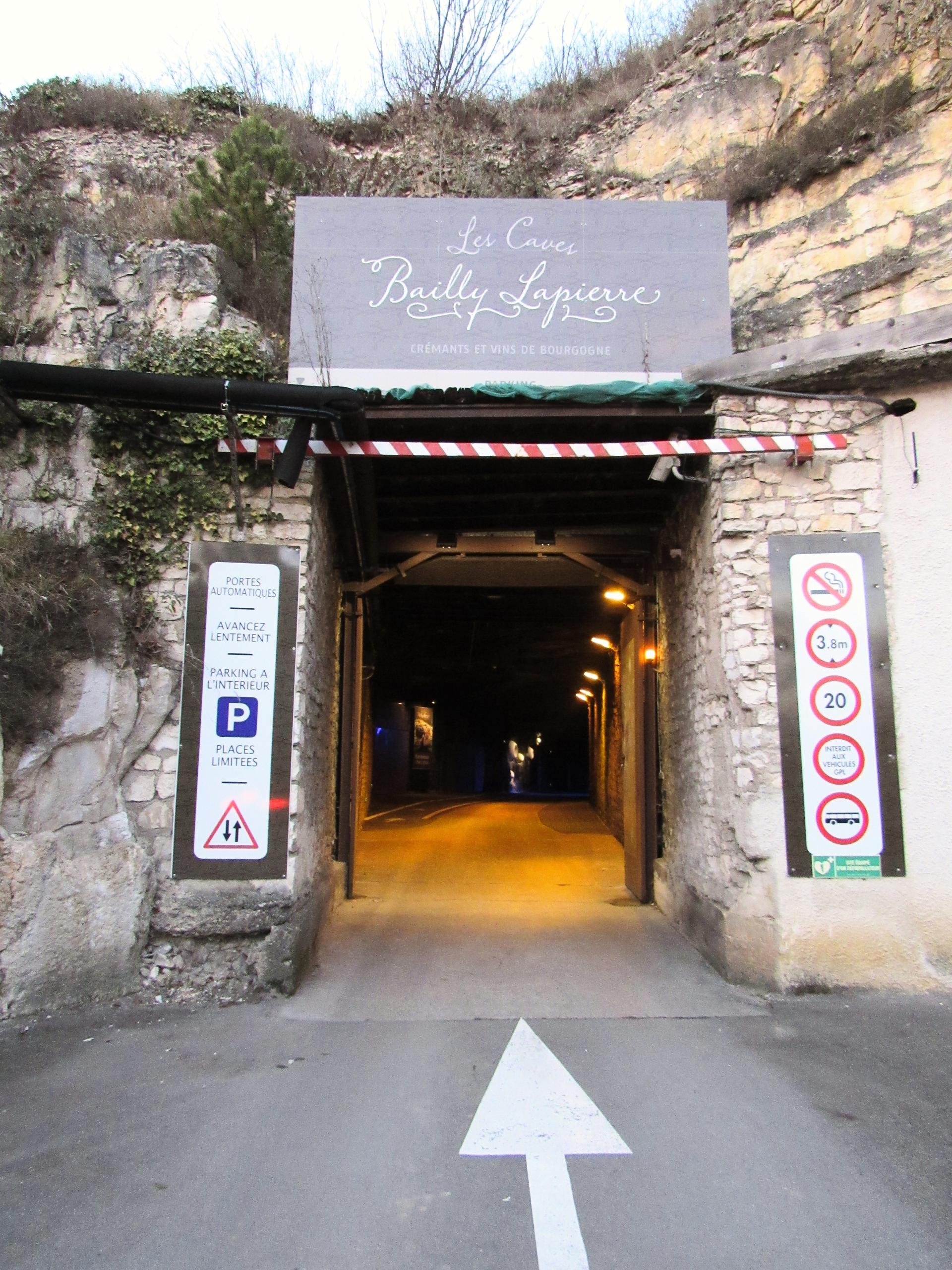 Tunnel at Bailly Lapierre winery